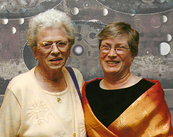 Mom and I enter the Captain's Reception