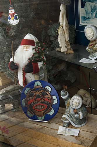 Store window display, Skagway, AK