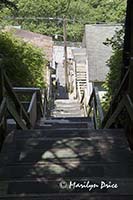 Looking down a stair street, Ketchikan, AK