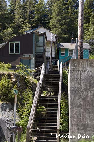 Looking up a stair street, Ketchikan, AK