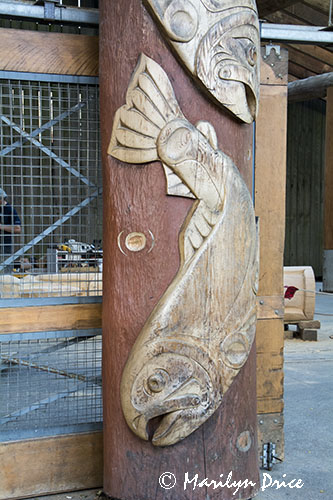Totem pole carving shop on Granville Island, Vancouver, BC