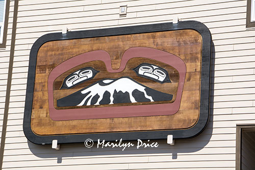 Sign on the side of a building, Sitka, AK