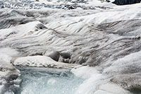 Melting snow, Athabasca Glacier, Columbia Ice Fields, Icefields Parkway, AB