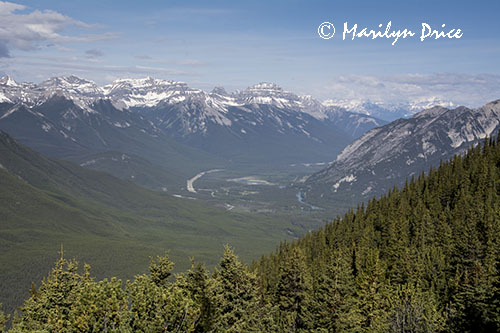 View from the top of Sulphur Mountain Gondola, Banff, AB