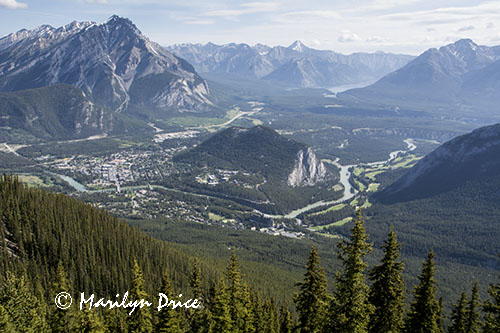 Banff from Sulphur Mountain Gondola, Banff, AB