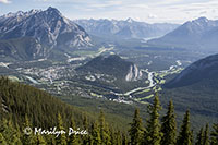 Banff from Sulphur Mountain Gondola, Banff, AB