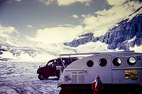 Jenny and the Snowmobiles, Athabasca Glacier, Columbia Icefields, Jasper National Park, AB