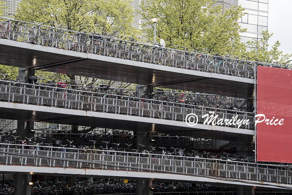 A bicycle parking garage near Centraal Station, Amsterdam, Netherlands