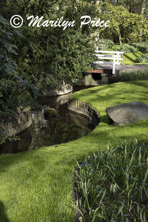 A quiet stream meanders through, Keukenhof Gardens, Netherlands