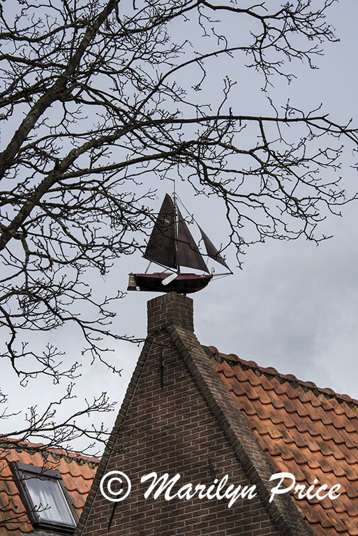 Windvane in the shape of a ship, Hoorn, Netherlands