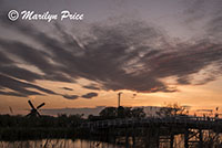 Windmill and sunset, Kinderdijk, Netherlands