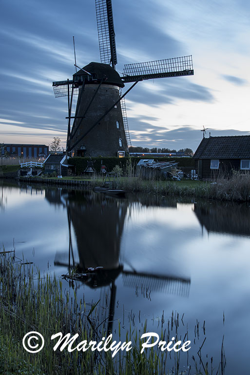 Windmill and reflection, Kinderdijk, Netherlands