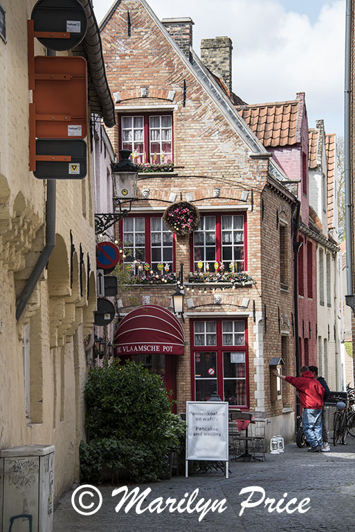 Restaurant entrance, Bruges, Belgium