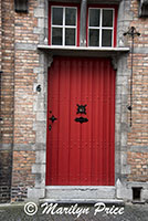 Front door of the Bourgognedes Brewery (behind our hotel), Bruges, Belgium