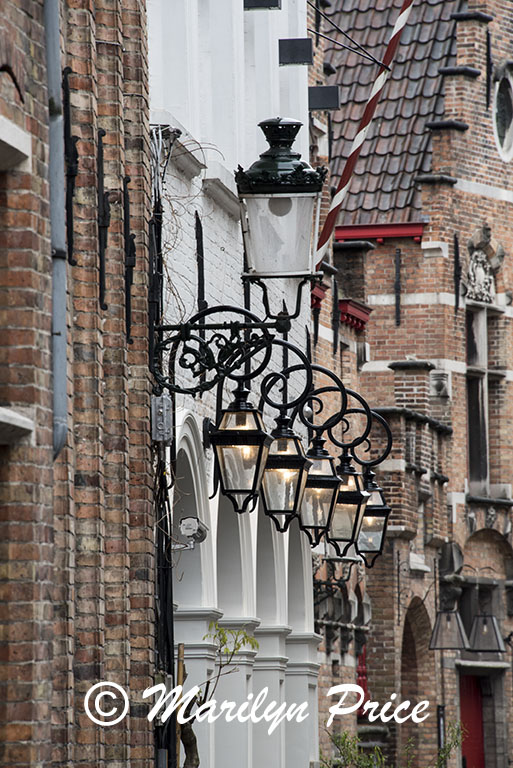 Street lamps, Bruges, Belgium