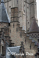 Different rooflines, Bruges, Belgium