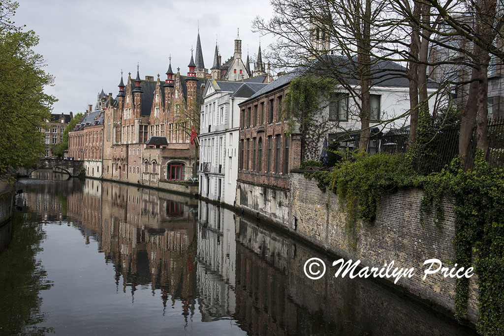 Reflections in a canal, Bruges, Belgium