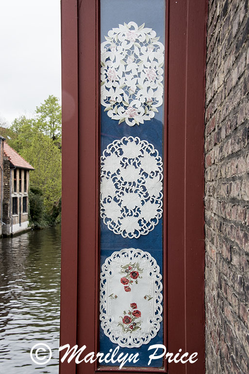 Lace display, Bruges, Belgium