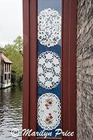 Lace display, Bruges, Belgium