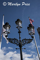 Lamppost in the Markt square, Bruges, Belgium