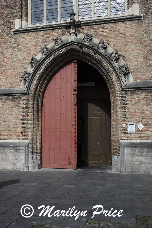 Doors to Sint Jacob de Meerdere, a parish church, Bruges, Belgium