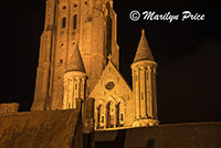 Church of Our Lady at night, Bruges, Belgium