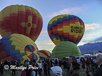 Inflating balloons, International Balloon Fiesta, Albuquerque, NM