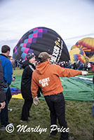 Manning the safety rope while the balloon inflates, International Balloon Fiesta, Albuquerque, NM