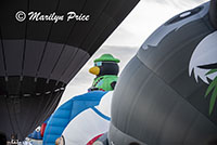 Some of the shape balloons join the others at launch, International Balloon Fiesta, Albuquerque, NM