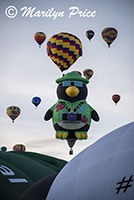 Some of the shape balloons join the others at launch, International Balloon Fiesta, Albuquerque, NM