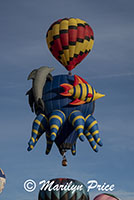 Some of the shape balloons join the others at launch, International Balloon Fiesta, Albuquerque, NM