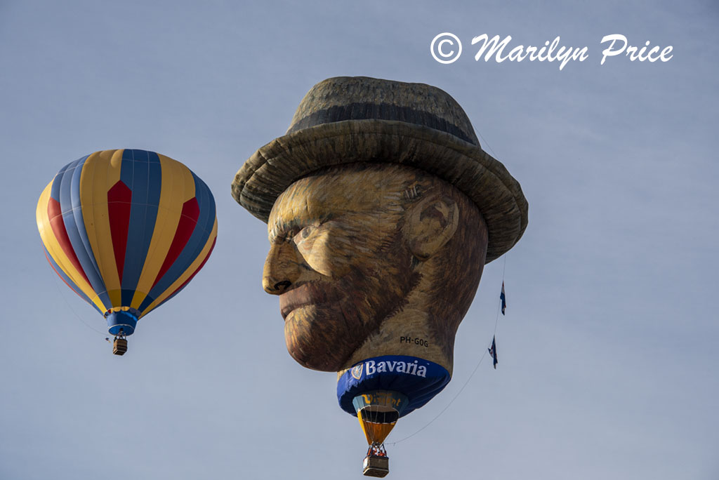 Some of the shape balloons join the others at launch, International Balloon Fiesta, Albuquerque, NM