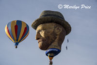 Some of the shape balloons join the others at launch, International Balloon Fiesta, Albuquerque, NM