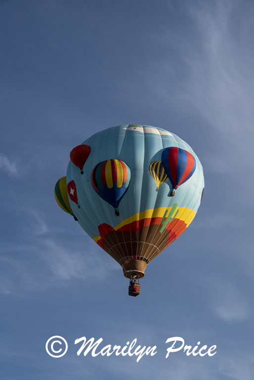 Some of the shape balloons join the others at launch, International Balloon Fiesta, Albuquerque, NM