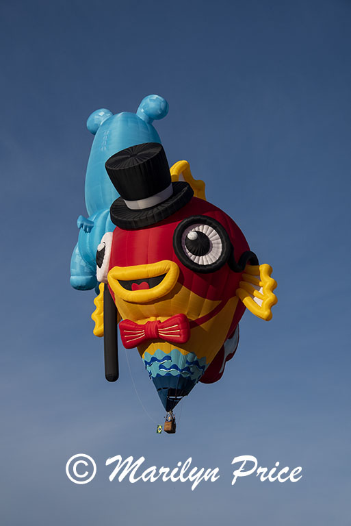 Some of the shape balloons join the others at launch, International Balloon Fiesta, Albuquerque, NM