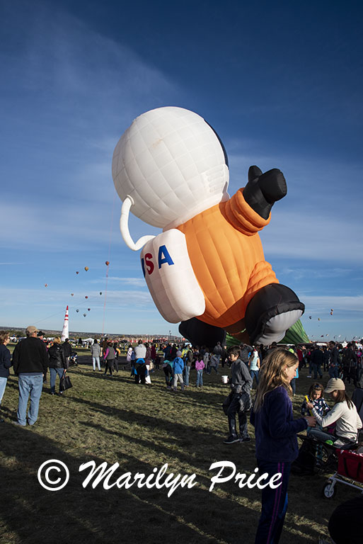 Some of the shape balloons join the others at launch, International Balloon Fiesta, Albuquerque, NM