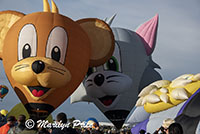 Some of the shape balloons join the others at launch, International Balloon Fiesta, Albuquerque, NM