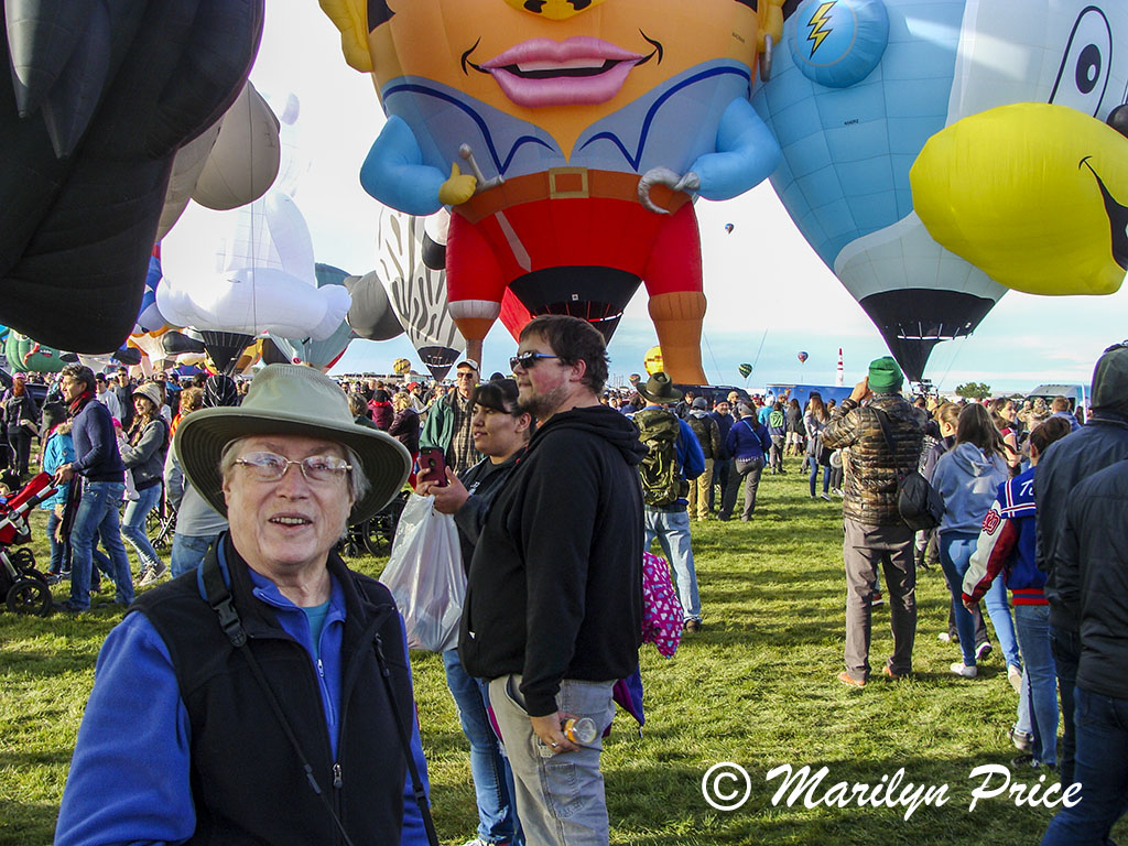 Some of the shape balloons join the others at launch, International Balloon Fiesta, Albuquerque, NM