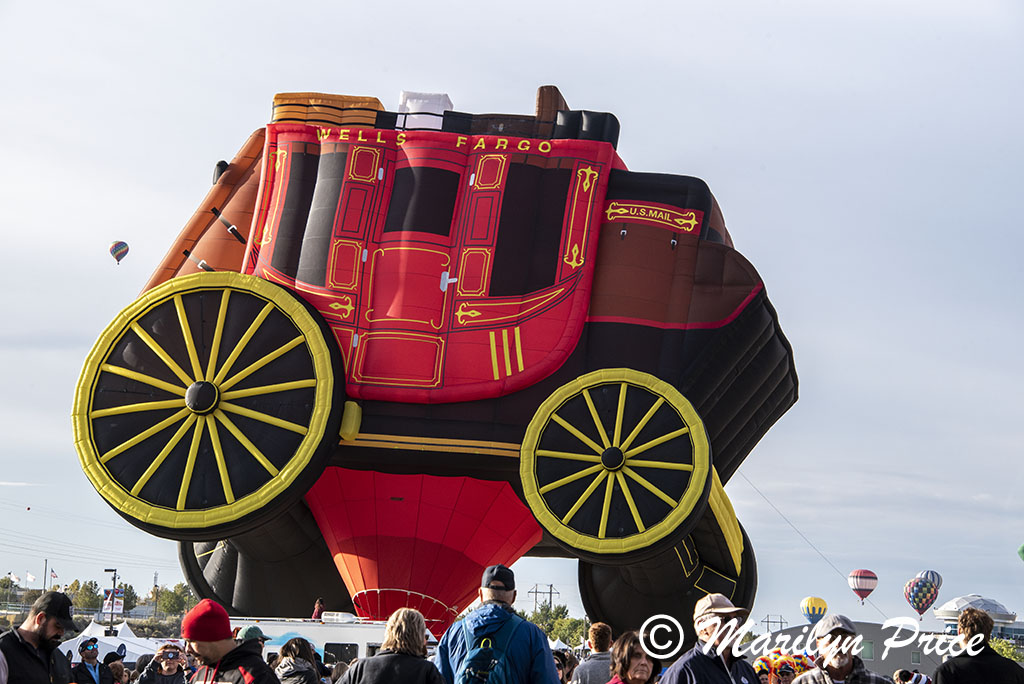 Some of the shape balloons join the others at launch, International Balloon Fiesta, Albuquerque, NM