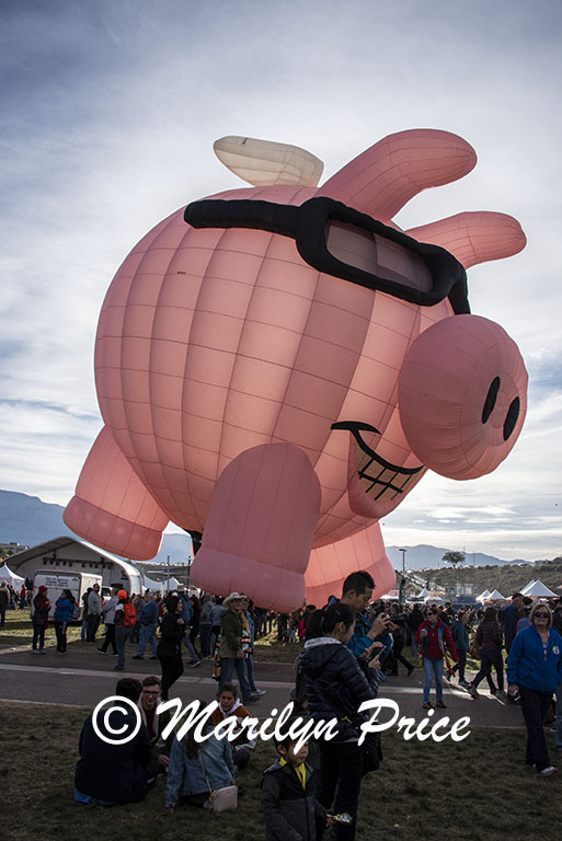 Some of the shape balloons join the others at launch, International Balloon Fiesta, Albuquerque, NM