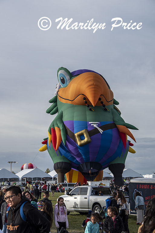 Some of the shape balloons join the others at launch, International Balloon Fiesta, Albuquerque, NM