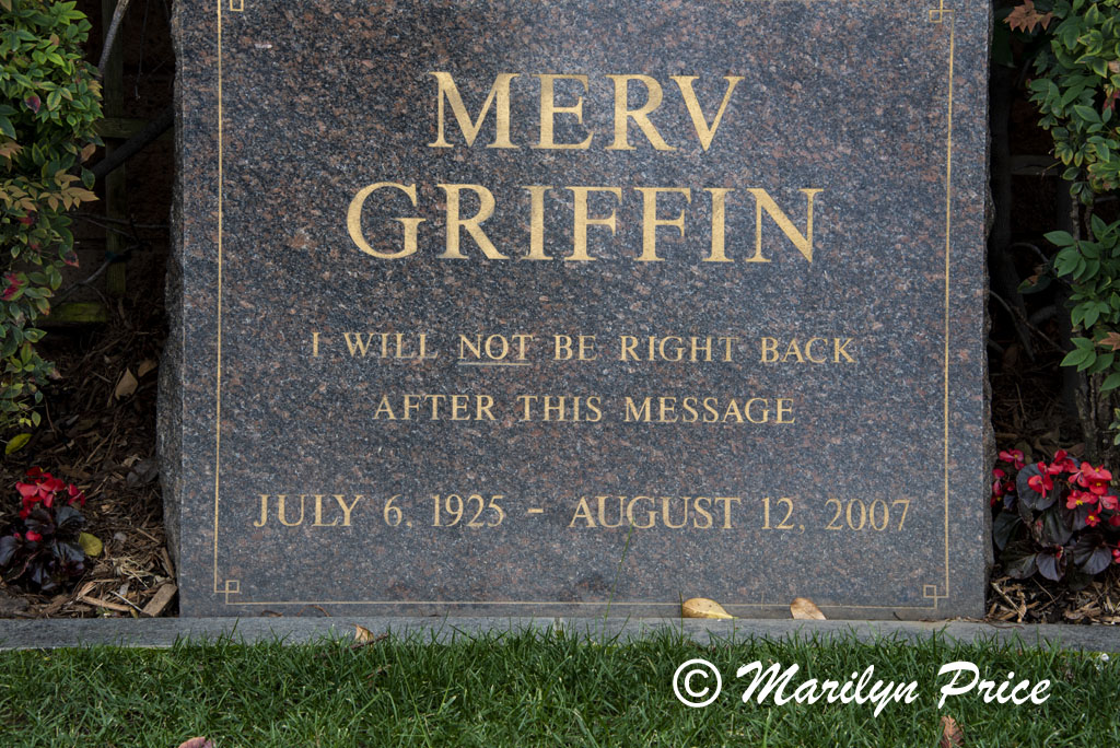 Merv Griffin, Pierce Brothers Westwood Cemetery, Los Angeles, CA