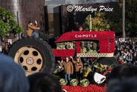 Chipotle float (Cultivate the Future of Farming), Rose Parade, Pasadena, CA