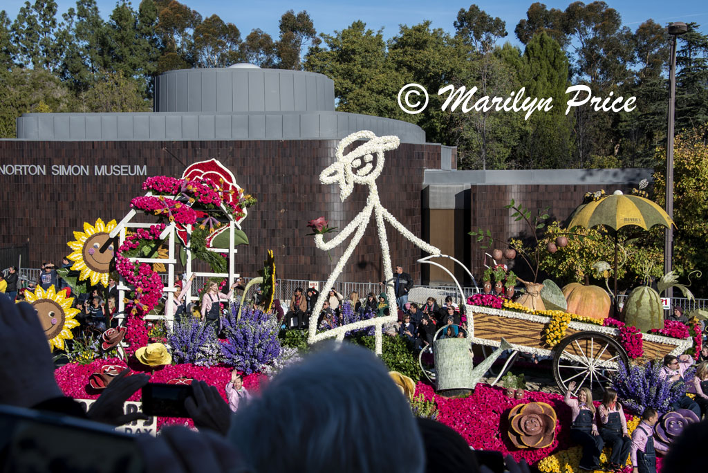 Mrs. Meyer's Clean Day float (Plant a Garden...Believe in Tomorrow), Rose Parade, Pasadena, CA