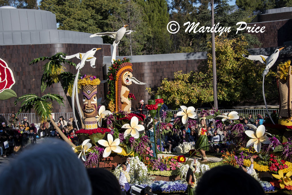 Sierra Madre float (Ka la hiki ola - The Dawning of a New Day), Rose Parade, Pasadena, CA