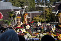 Sierra Madre float (Ka la hiki ola - The Dawning of a New Day), Rose Parade, Pasadena, CA