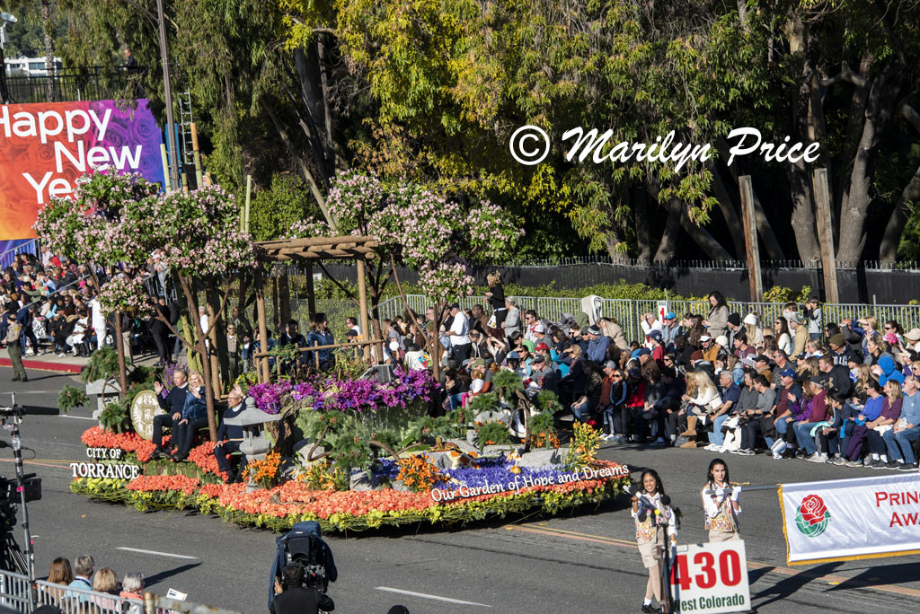 City of torrance float (Our Garden of Hope and Dreams), Rose Parade, Pasadena, CA
