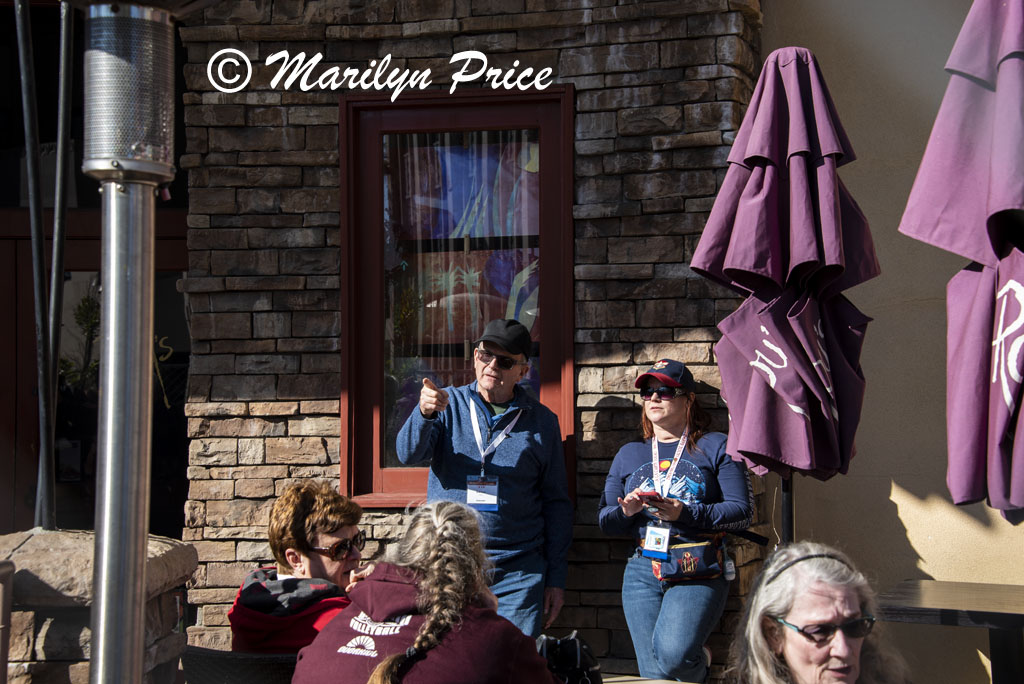 Carl and Kelly wait for the bus to be ready, Pasadena, CA