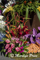 Details of the Sierra Madre float (Ka la hiki ola - The Dawning of a New Day), Showcase of Floats, Pasadena, CA