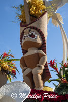 Details of the Sierra Madre float (Ka la hiki ola - The Dawning of a New Day), Showcase of Floats, Pasadena, CA